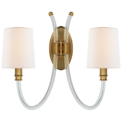 Clarice Double Sconce - Antique Brass Finish