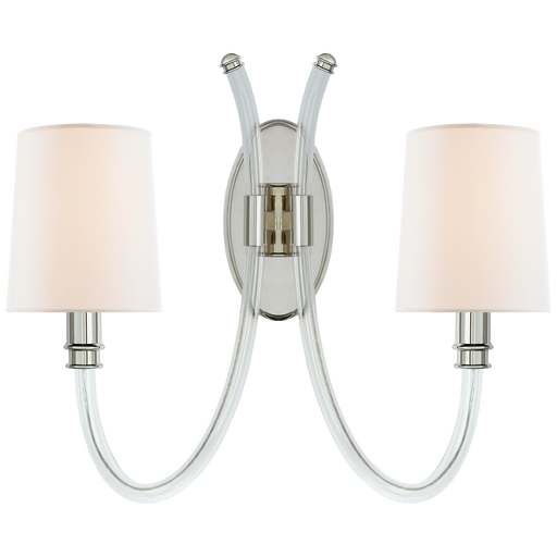 Clarice Double Sconce - Polished Nickel Finish