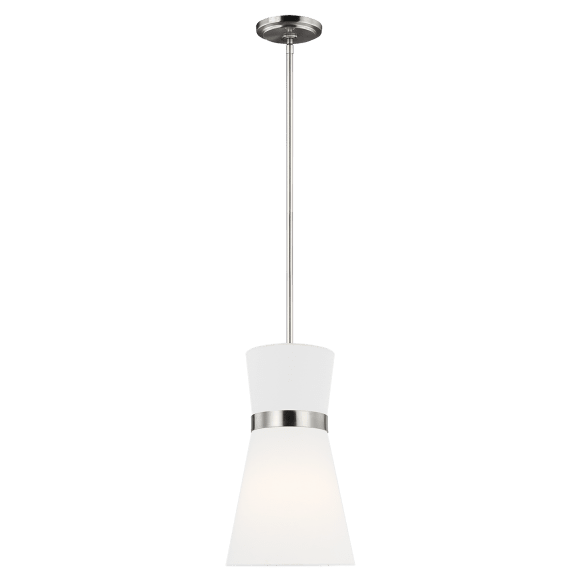 Clark One Light Pendant - Brushed Nickel Finish