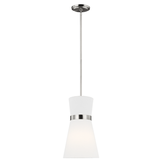 Clark One Light Pendant - Brushed Nickel Finish