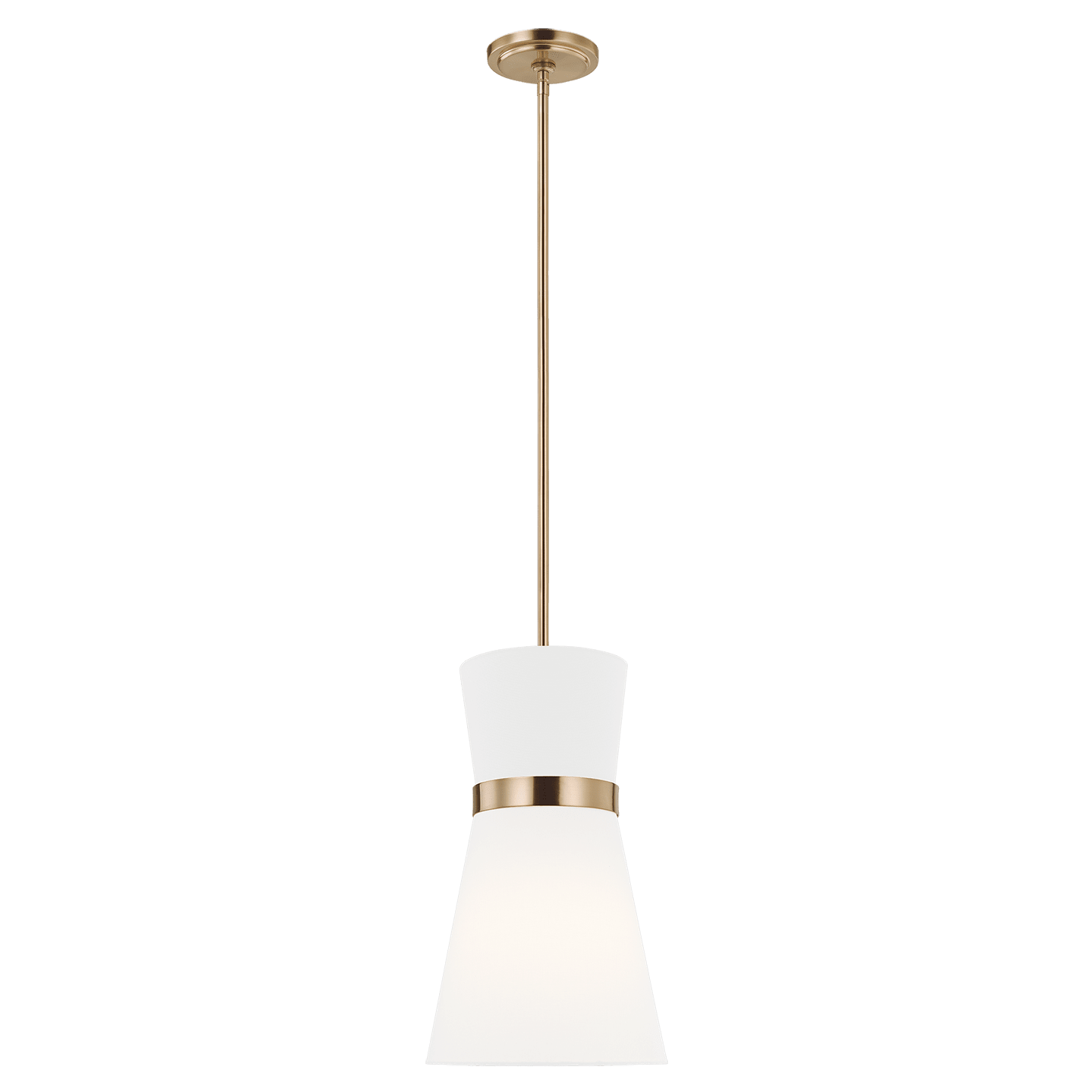 Clark One Light Pendant - Satin Brass Finish