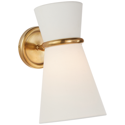 Clarkson Small Single Pivoting Sconce - Hand-Rubbed Antique Brass Finish
