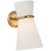 Clarkson Small Single Pivoting Sconce - Hand-Rubbed Antique Brass Finish
