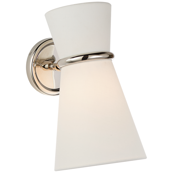 Clarkson Small Single Pivoting Sconce - Polished Nickel Finish