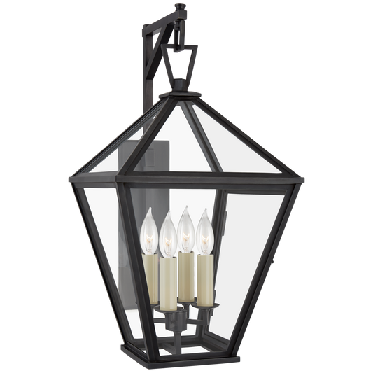 Classic Darlana Medium Bracketed Wall Lantern - Bronze Finish