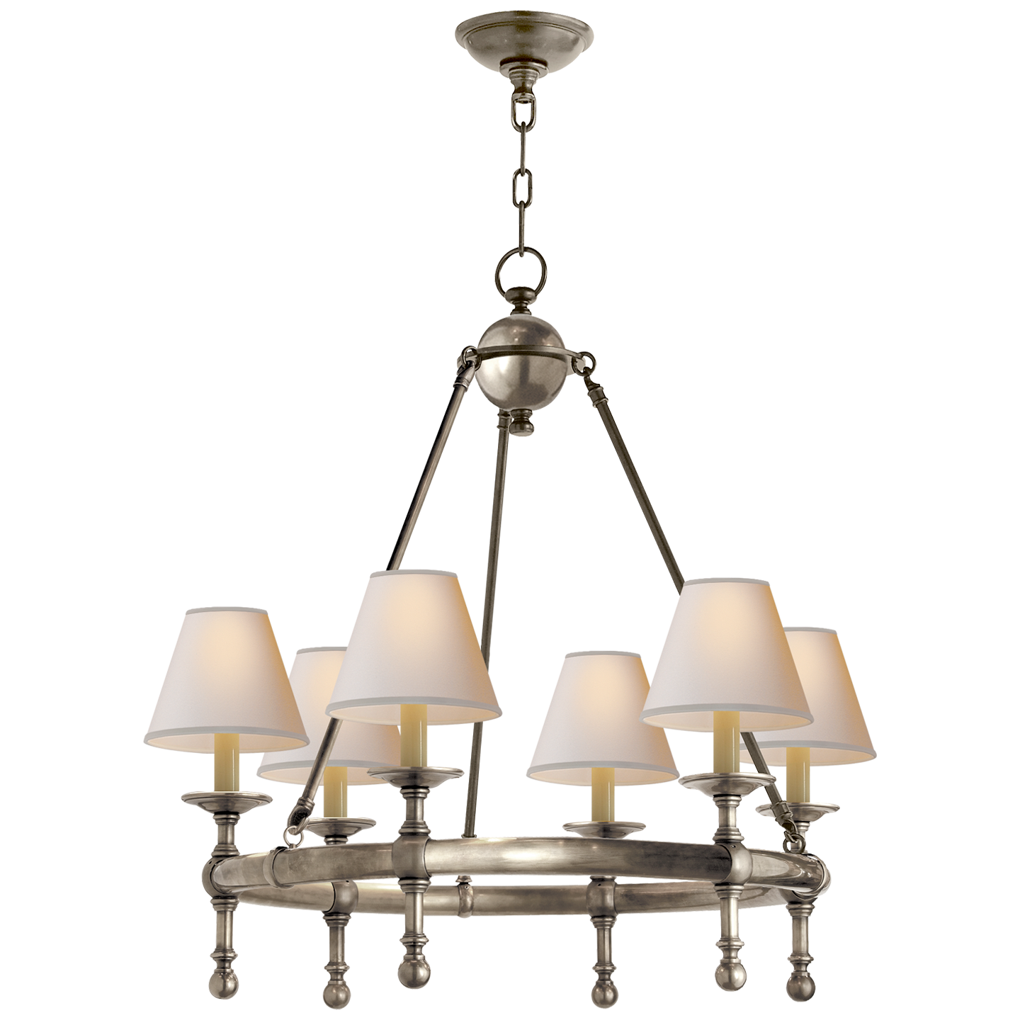 Classic Mini Ring Chandelier - Antique Nickel Finish