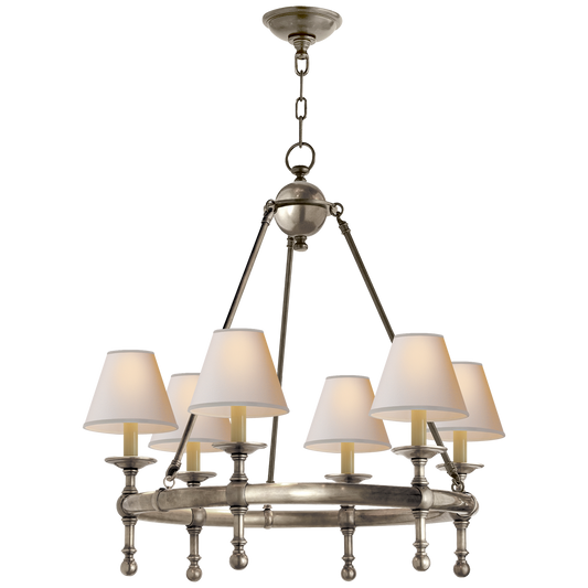 Classic Mini Ring Chandelier - Antique Nickel Finish