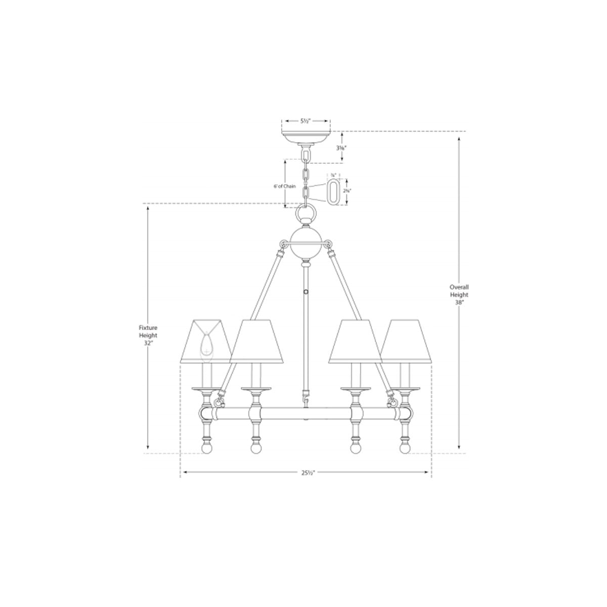 Classic Mini Ring Chandelier - Diagram