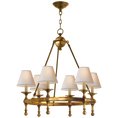 Load image into Gallery viewer, Classic Mini Ring Chandelier - Hand-Rubbed Antique Brass Finish
