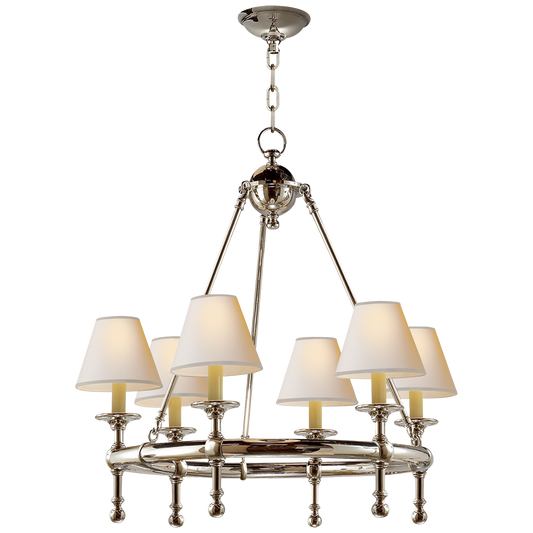 Classic Mini Ring Chandelier - Polished Nickel Finish