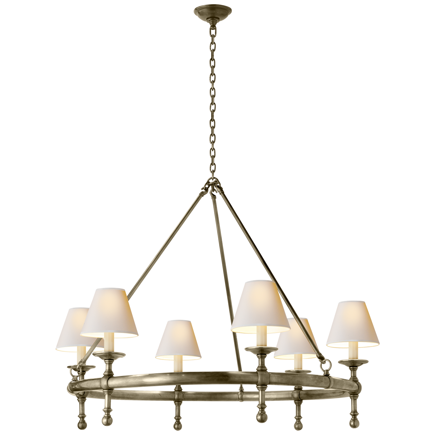 Classic Ring Chandelier - Antique Nickel Finish