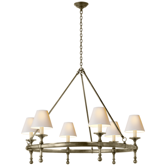 Classic Ring Chandelier - Antique Nickel Finish