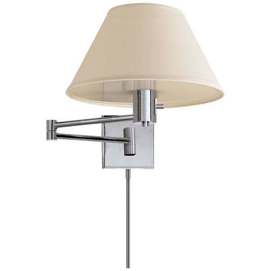 Classic Swing Arm Wall Lamp - Polished Nickel Finish