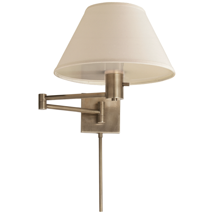 Classic Swing Arm Wall Lamp - Antique Nickel Finish
