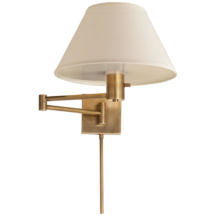 Classic Swing Arm Wall Lamp - Hand Rubbed Antique Brass Finish