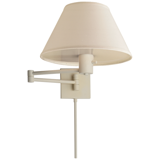 Classic Swing Arm Wall Lamp - White Finish