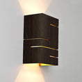 Load image into Gallery viewer, Claudo LED Sconce - Dark Stained Walnut Finish
