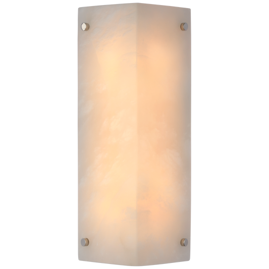 Clayton Wall Sconce - Polished Nickel Finish Alabaster