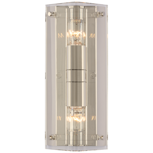 Clayton Wall Sconce - Polished Nickel Finish Crystal