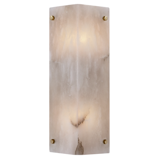 Clayton Wall Sconce - Hand-Rubbed Antique Brass Finish Alabaster