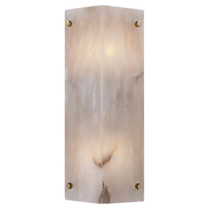Clayton Wall Sconce - Hand-Rubbed Antique Brass Finish Alabaster