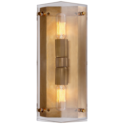 Clayton Wall Sconce - Hand-Rubbed Antique Brass Finish Crystal