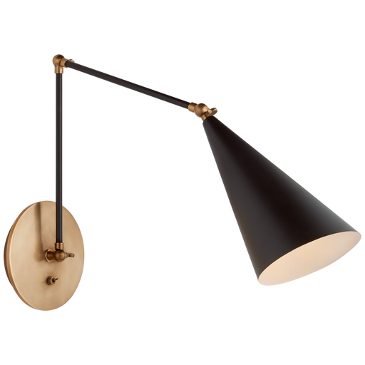 Clemente Double Arm Library Sconce - Black Finish