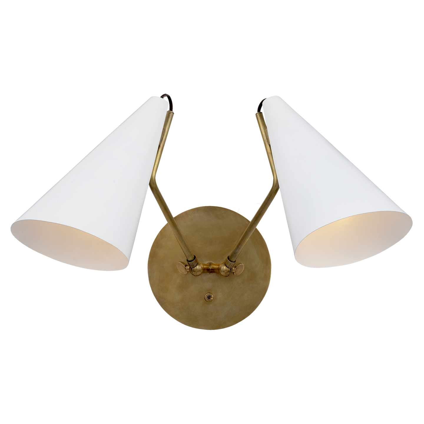 Clemente Double Sconce - Matte White Finish