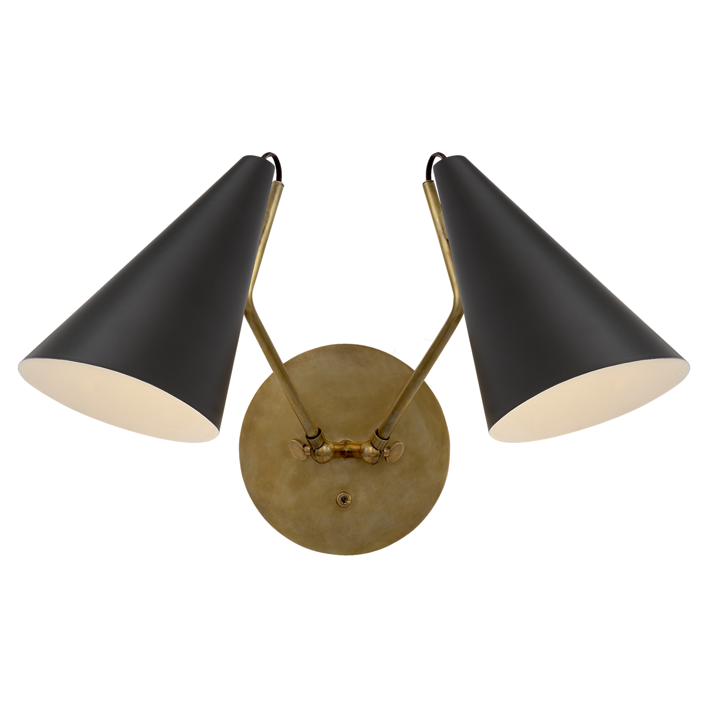 Clemente Double Sconce - Matt Black Finish