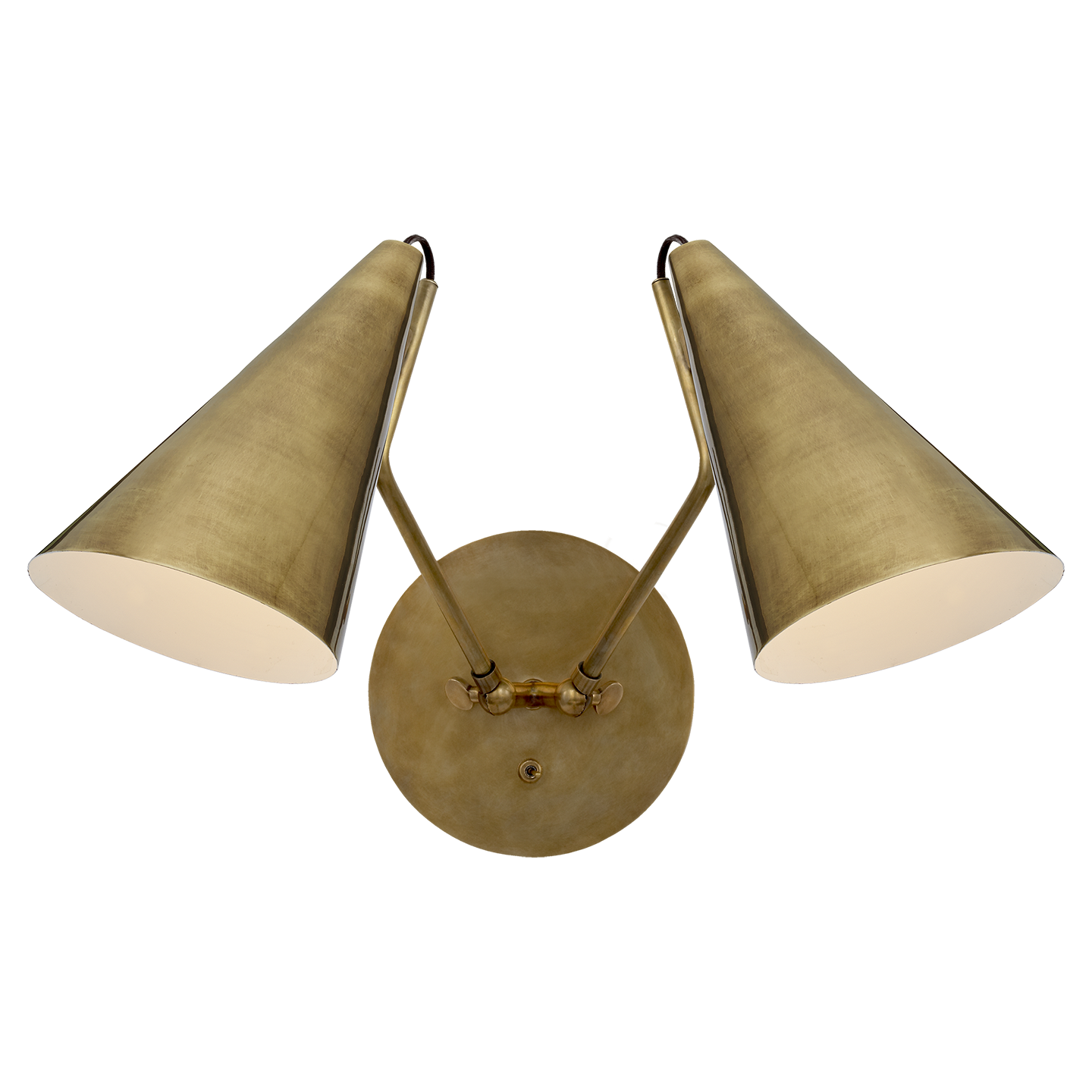 Clemente Double Sconce - Hand-Rubbed Antique Brass Finish