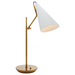 Clemente Table Lamp - White/Hand Rubbed Antique Brass Finish