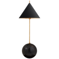 Load image into Gallery viewer, Cleo Orb Base Accent Lamp - Antique =-Burnished Brass with Black Shade
