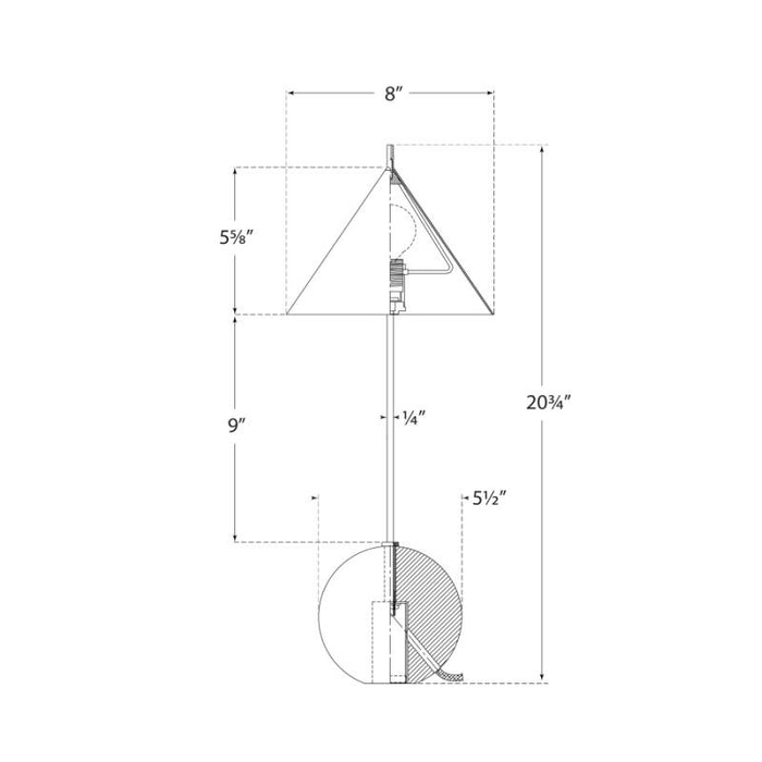 Cleo Orb Base Accent Lamp - Diagram 