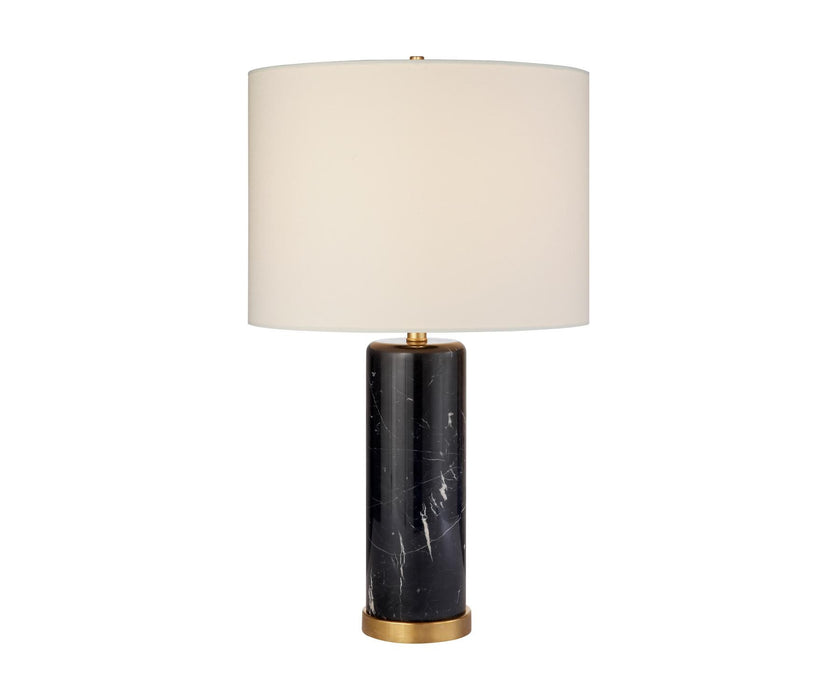 Cliff Table Lamp - Black Marble