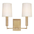 Load image into Gallery viewer, Clinton Double Light Sconce - Aged Brass Finish
