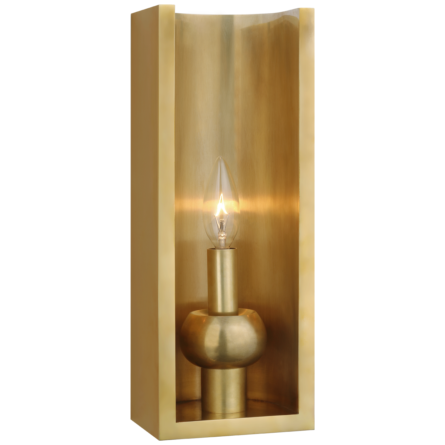 Comtesse Medium Shield Sconce - Hand-Rubbed Antique Brass Finish