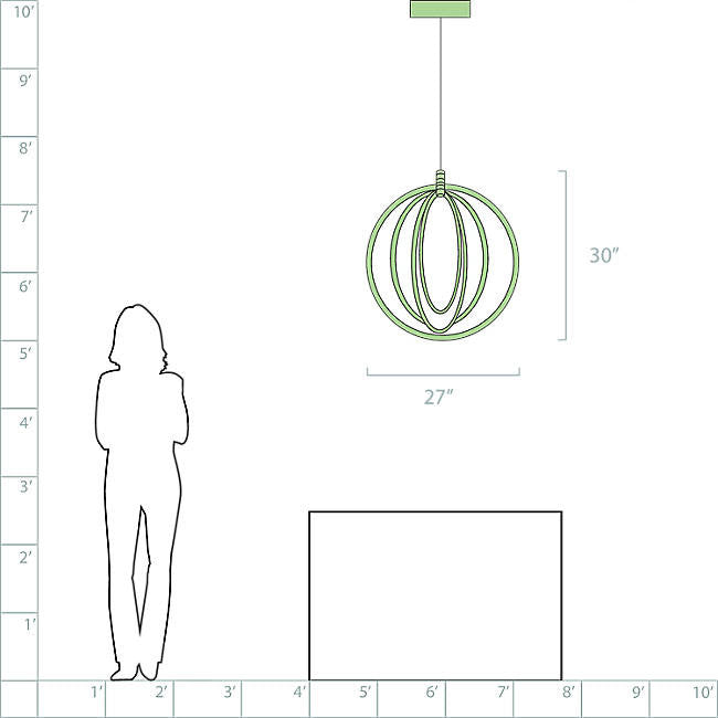 Concentric LED Pendant - Diagram