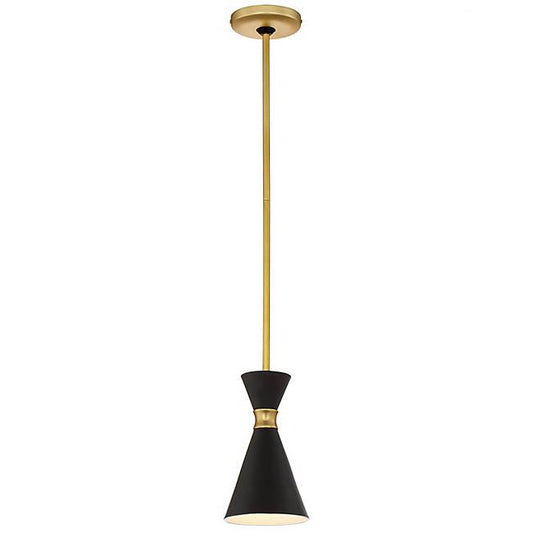 Conic Mini Pendant - Honey Gold with Black Finish