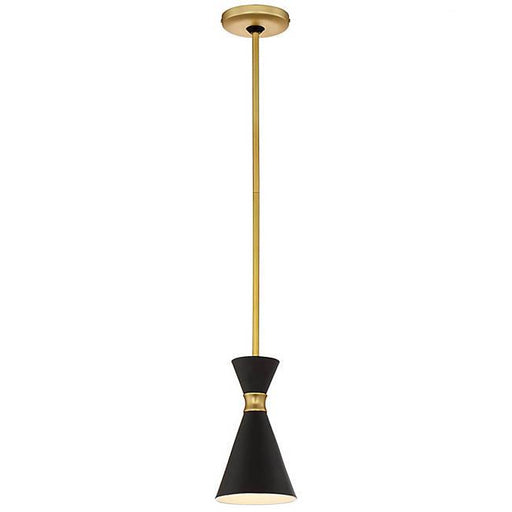 Conic Mini Pendant - Honey Gold with Black Finish