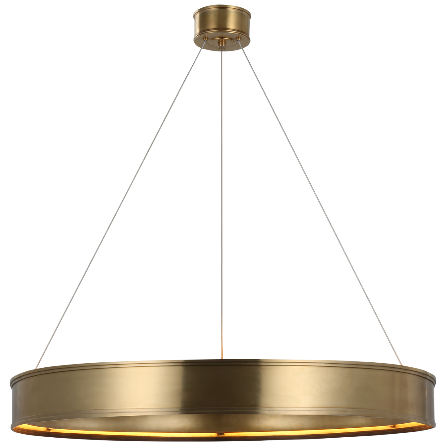 Connery 40" Ring Chandelier - Antique-Burnished Brass Finish