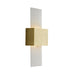 Constance Sconce - Antique Brass Finish Snow Marble