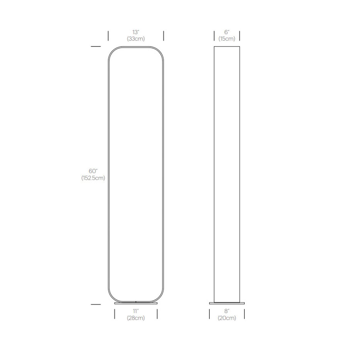 Contour LED Floor Lamp - Diagram