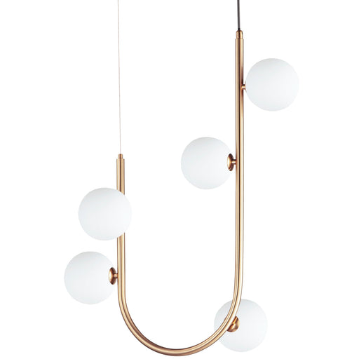Contour LED 5 Light Pendant - Heritage Finish