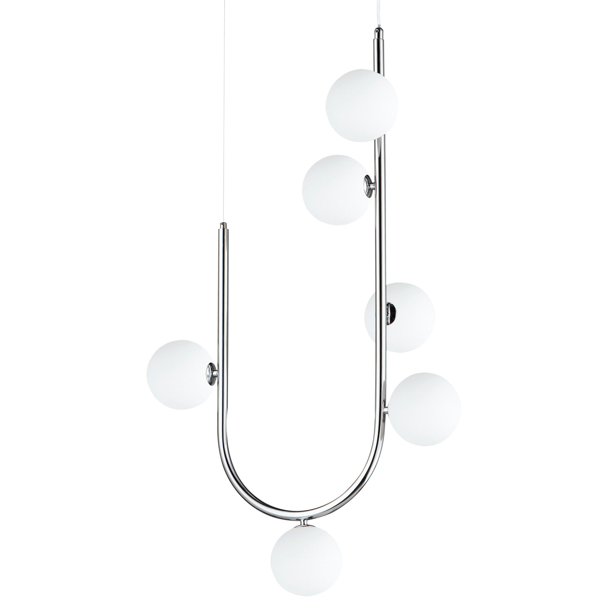 Contour LED 6 Light Pendant - Polished Chrome Finish