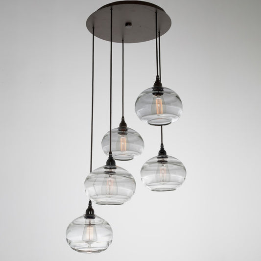 Coppa 5-Light Multipoint Pendant - Matte Black/Optic Clear