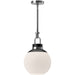 Copperfield Small Pendant - Chrome Opal Glass