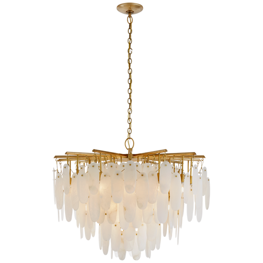 Cora Medium Waterfall Chandelier - Antique Burnished Brass