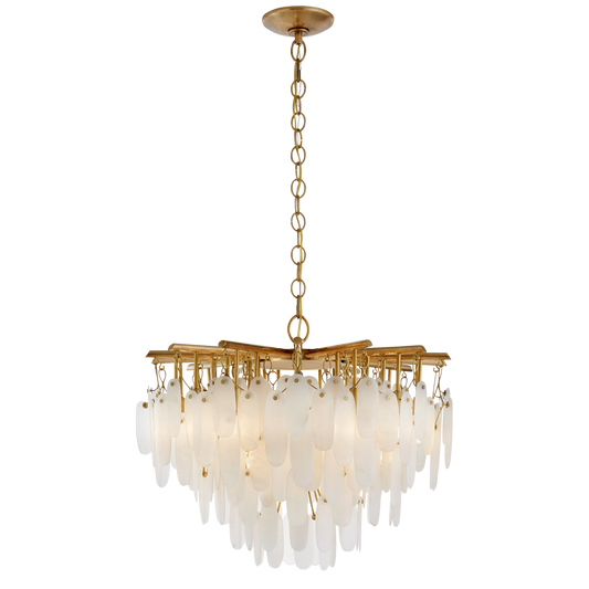 Cora Small Waterfall Chandelier - Antique Burnished Brass