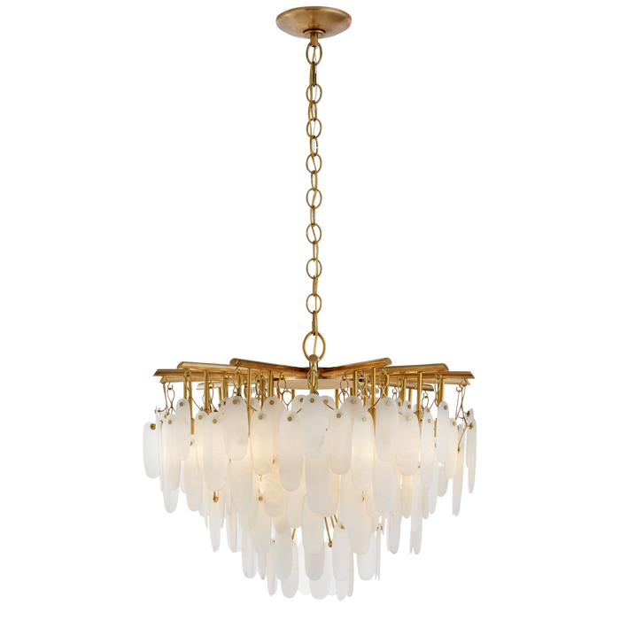 Cora Small Waterfall Chandelier - Antique Burnished Brass