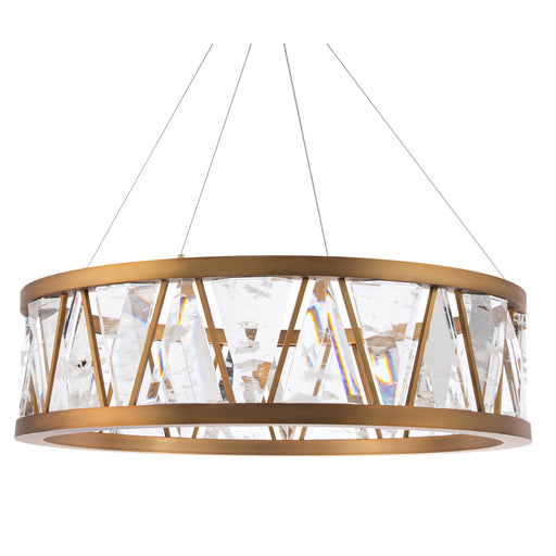 Corinth LED Chandelier - Aged Brass Finish